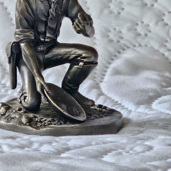 The Franklin Mint The Prospector Metal Sculpture, Pewter, 1974 With Box & COA - Picture 12 of 14